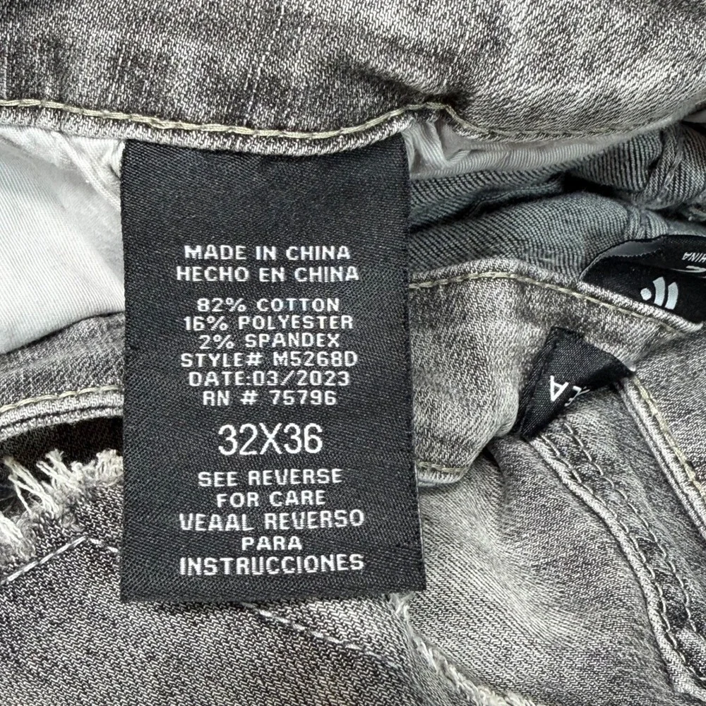 Waimea Men's Skinny Fit Patchwork‎ Jeans Gray Distressed Size 32 Stretch